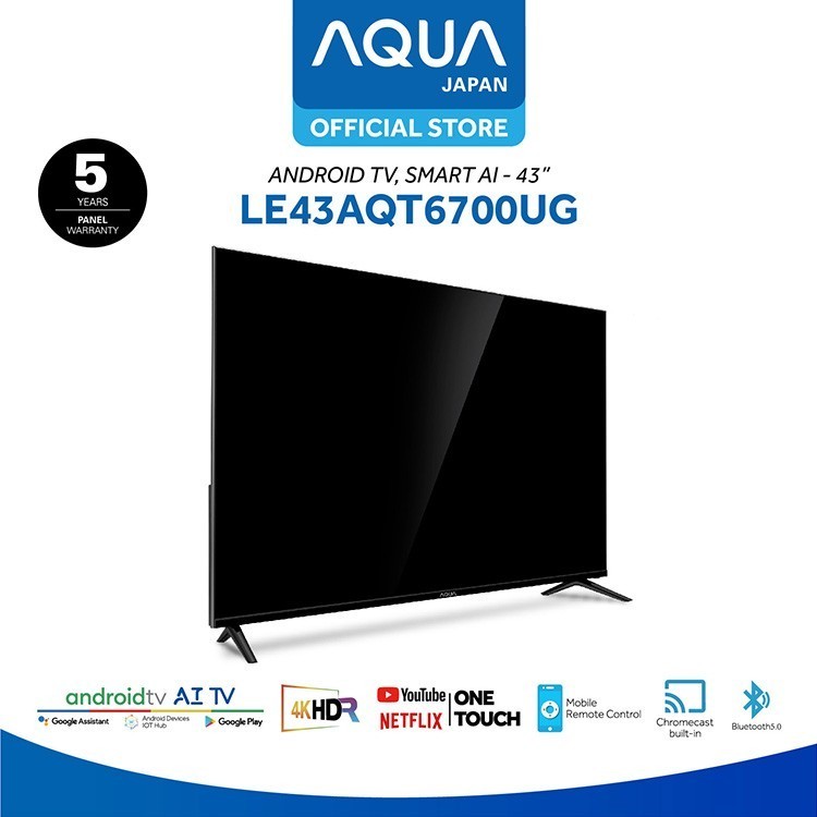TV LED AQUA 43 INCH UHD 4K Digital Android SMART TV LE43AQT6700UG
