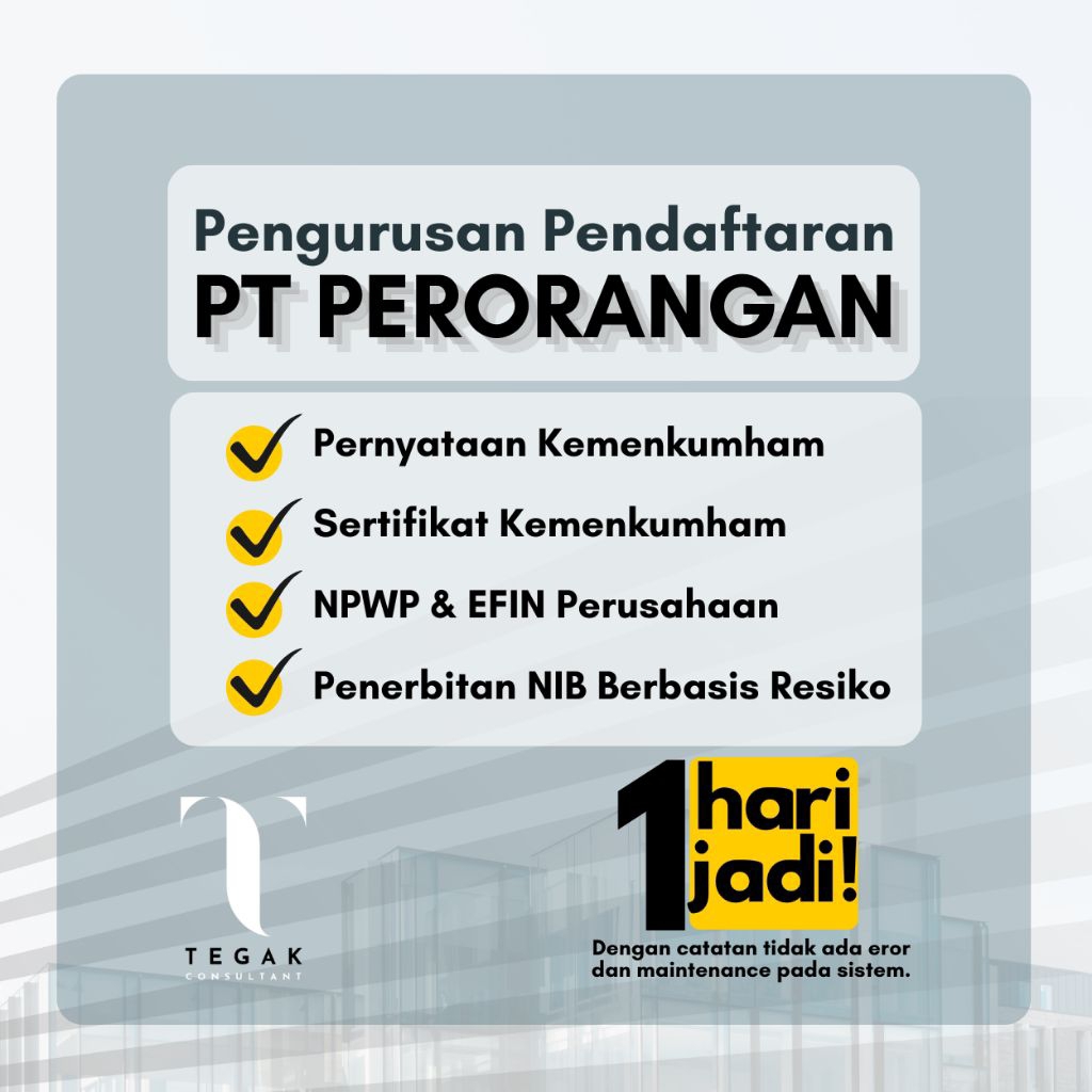 PEMBUATAN PT PERORANGAN