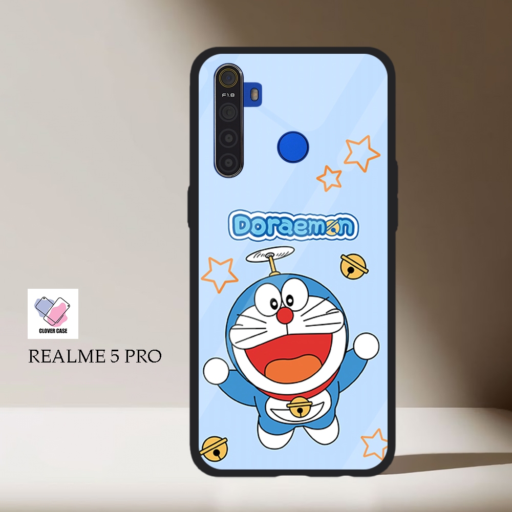 [KN78]  Case Glossy Case | REALME 5 PRO | CASE KEKINIAN LUCU |  Casing Hp Kilau Motif DORAEMON