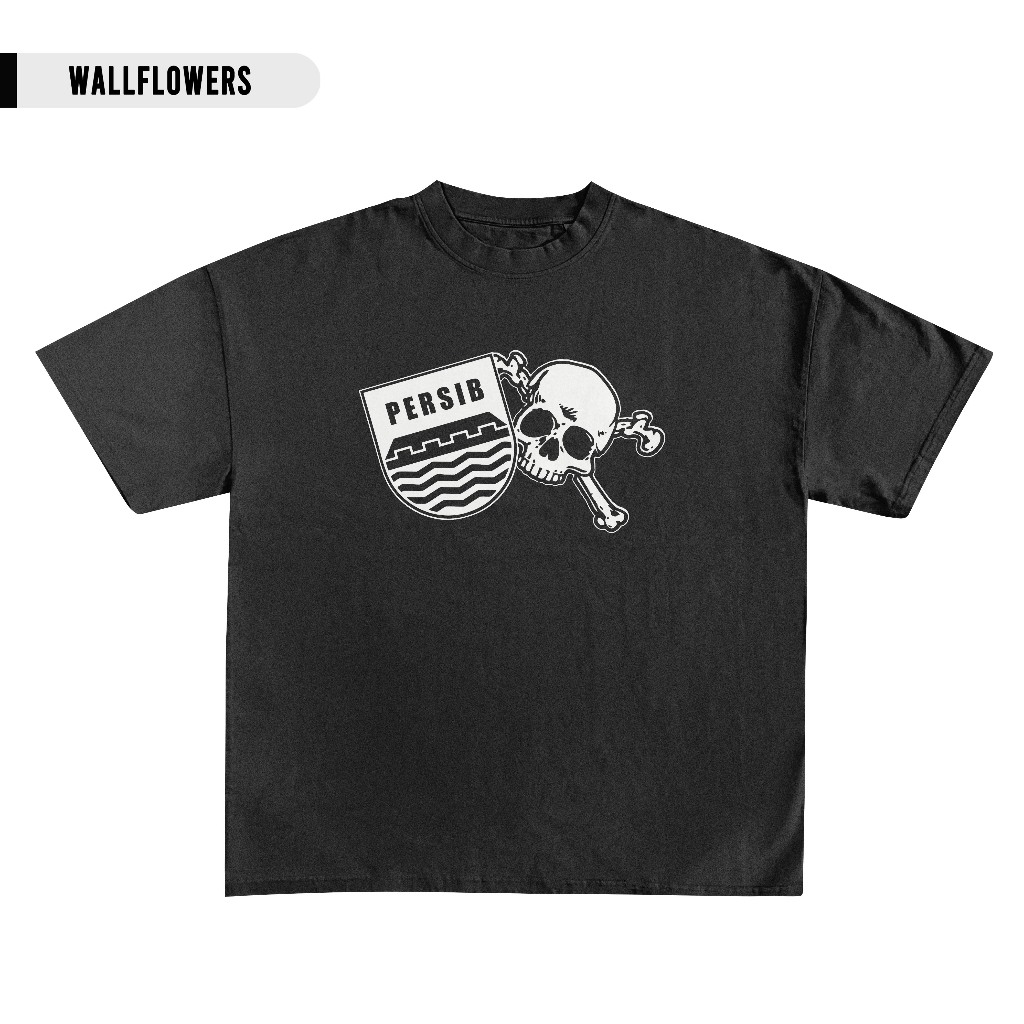 T-shirt Persib Bandung - Flower City Casual Hitam Baju Kaos Distro Pria Wanita