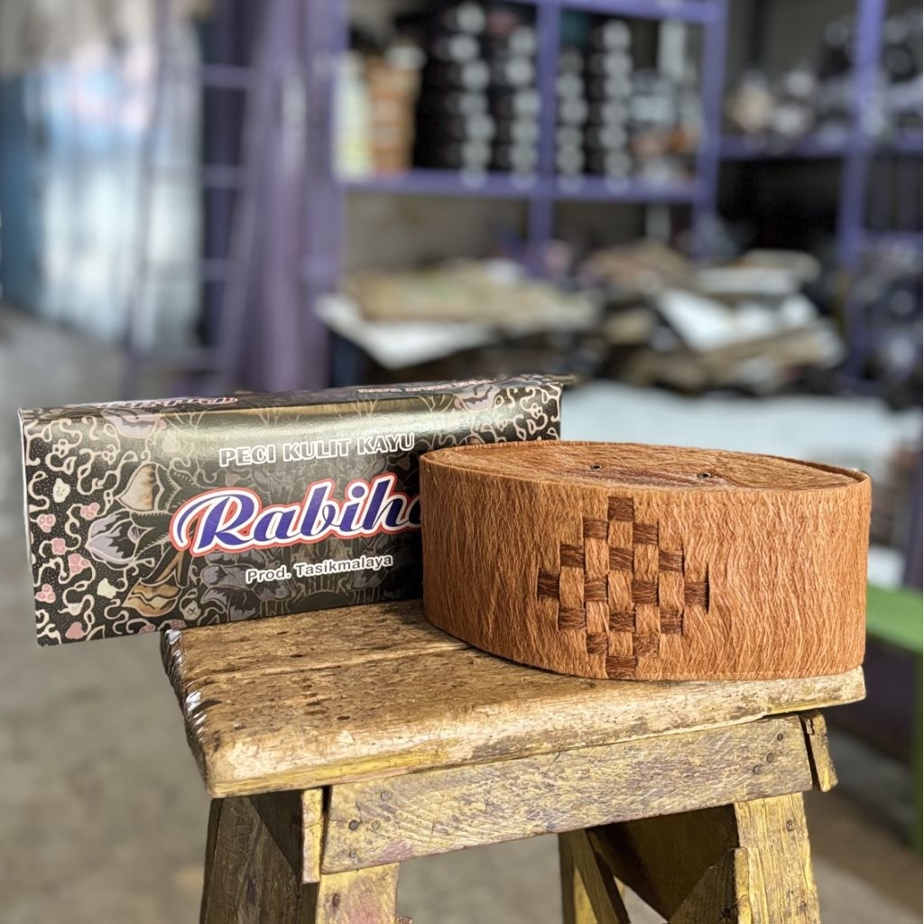 Songkok Kopiah Peci Kulit Kayu Polos Anyam Kuat