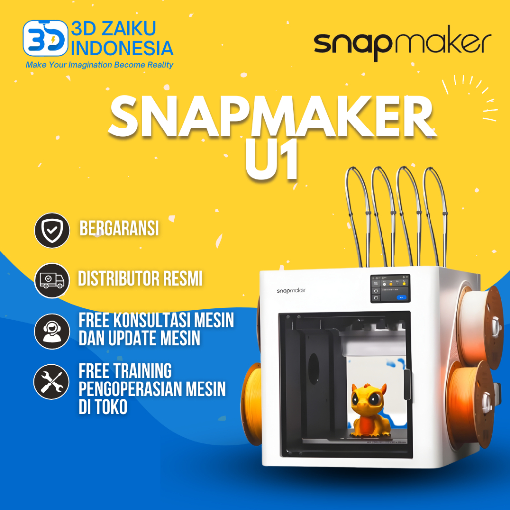 Original Snapmaker U1 Color 3D Printer Toolchanger Snapswap System with CoreXY High Speed Printing