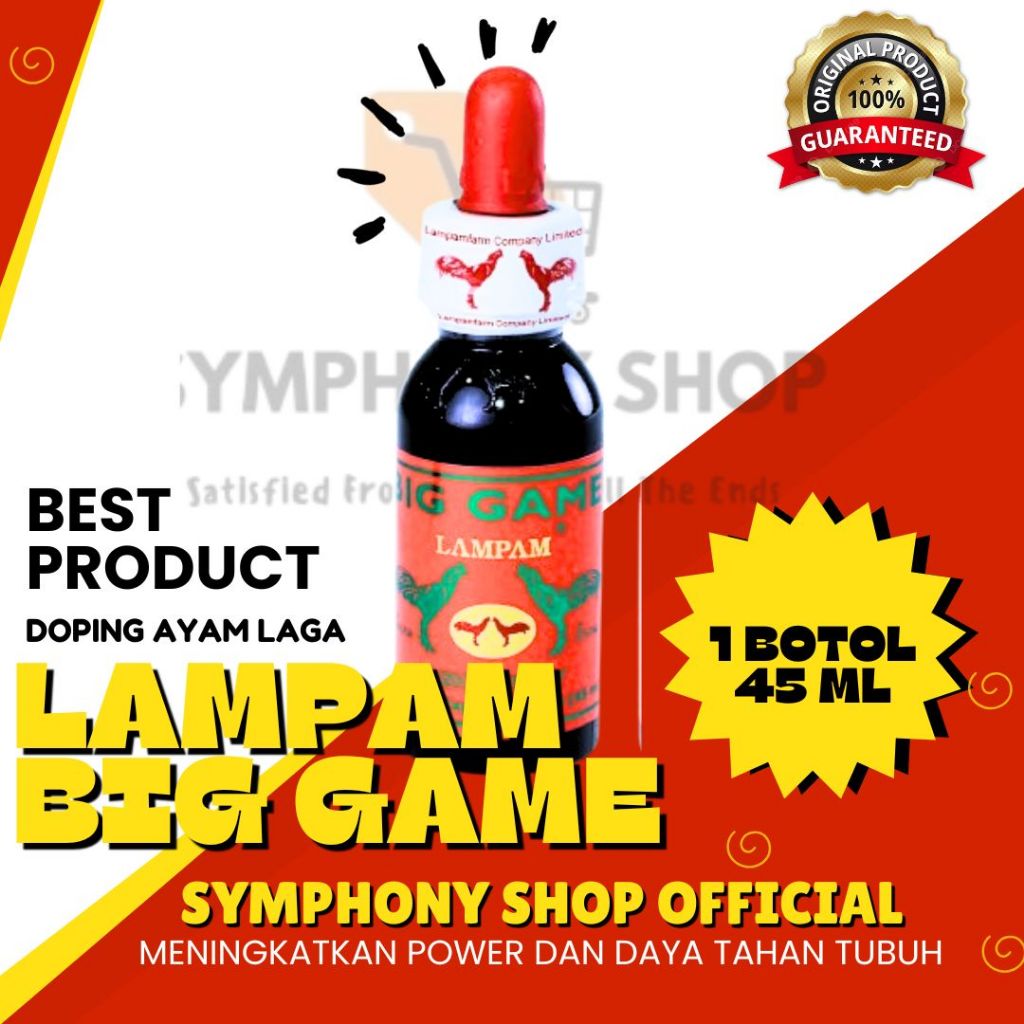 DOPING LAMPAM BIG GAME (B) 45 ML ORIGINAL THAILAND DOPING AYAM LAGA