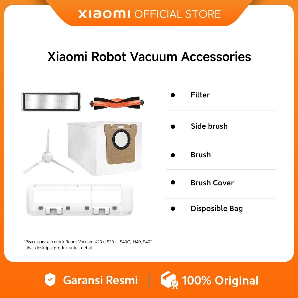 Xiaomi Robot Vacuum Accessories for X20+ | X20 Pro | S20+ | S40C | H40 | S40 | Filter | Brush | Side