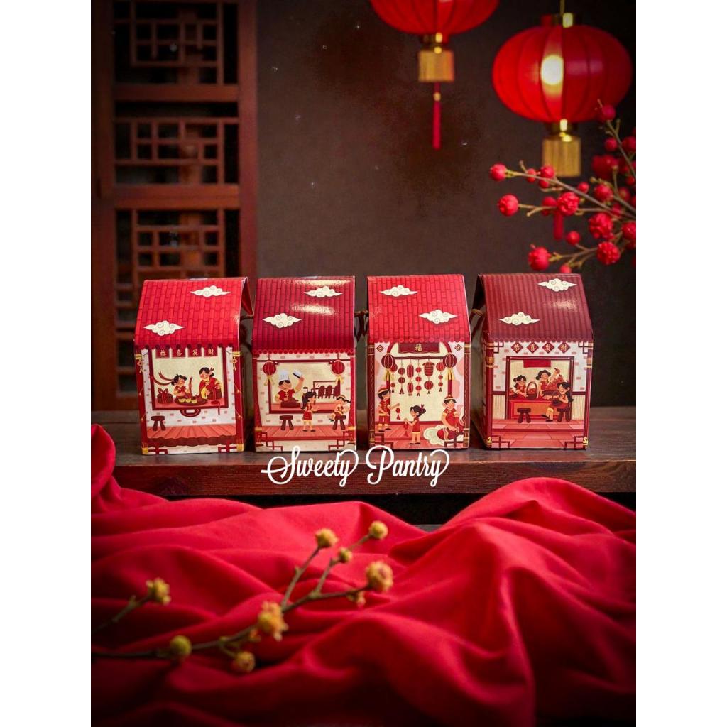HP - 12PCS - TBL CHINATOWN - Hampers Mini Gift Box Imlek Dus Toples Jar Packaging CNY