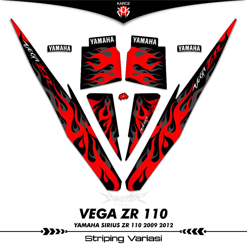 STRIPING YAMAHA VEGA ZR 110 LAMA STIKER STICKER VARIASI SIRIUS 2008 2009 2010 2011 2012 K18