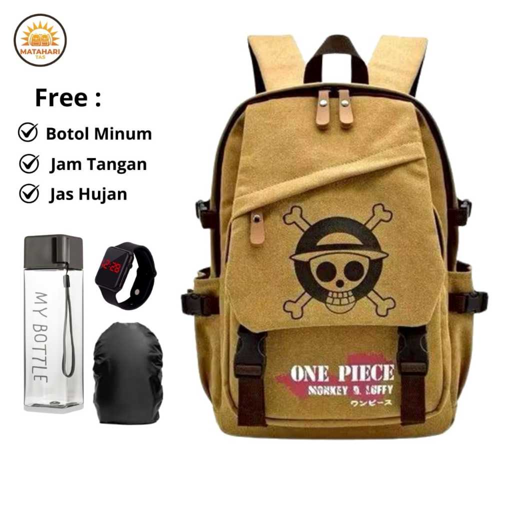 MATAHARI TAS RANSEL ANAK LAKI-LAKI ONE PIECE LUFFY STYLISH-TAS SEKOLAH ANAK SD SMP