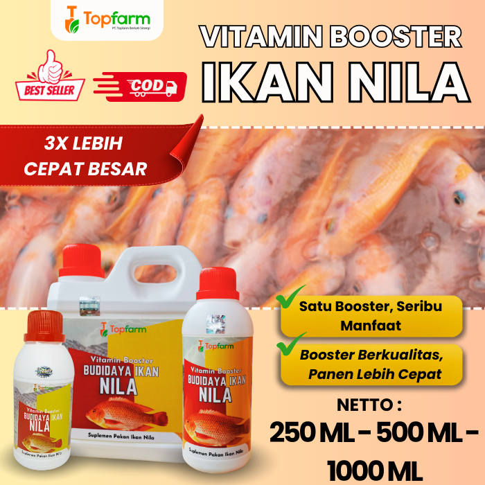 Vitamin Ikan Nila/ Booster Vitamin Ikan Nila/ Vitamin Ikan Nila Cepat Besar/ Vitamin Pembesar Ikan N