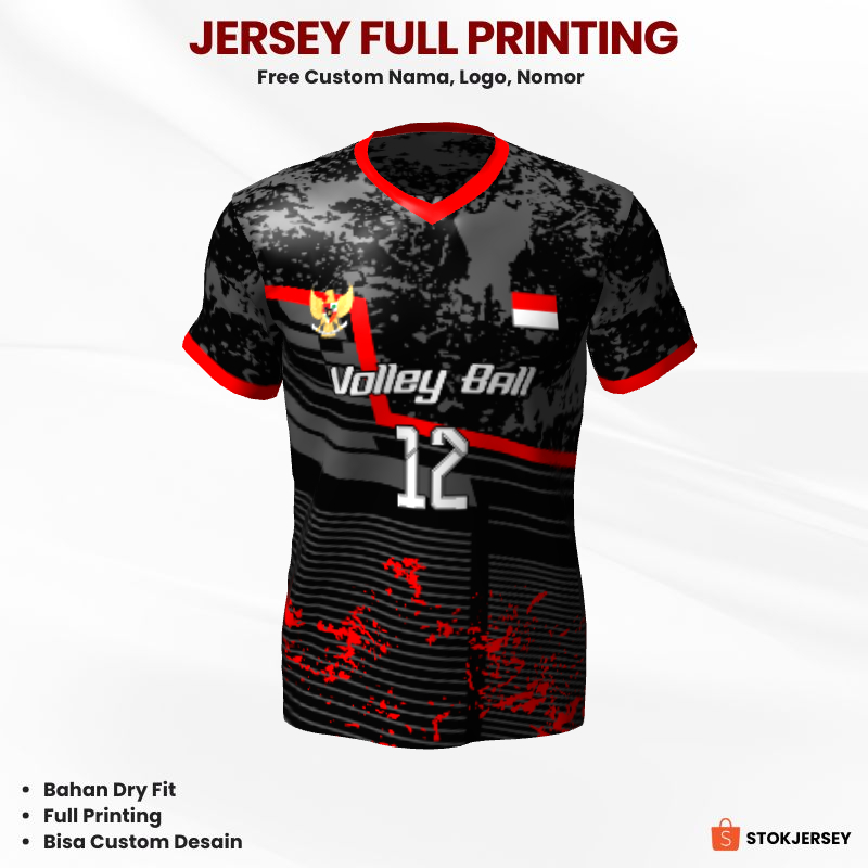 Kaos Jersey Volly 193 - Jersey Voli Custom Full Printing