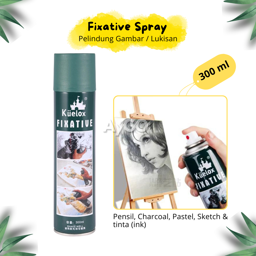 Kuleox Fixative Spray / Pelindung Karya Gambar & Lukisan