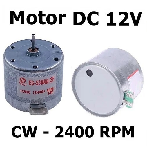 Motor Spindle DC 12V 2400 RPM Tape Konvensional CCW CW 2 Pin Dinamo 12 Volt Project Elektronika DVD 