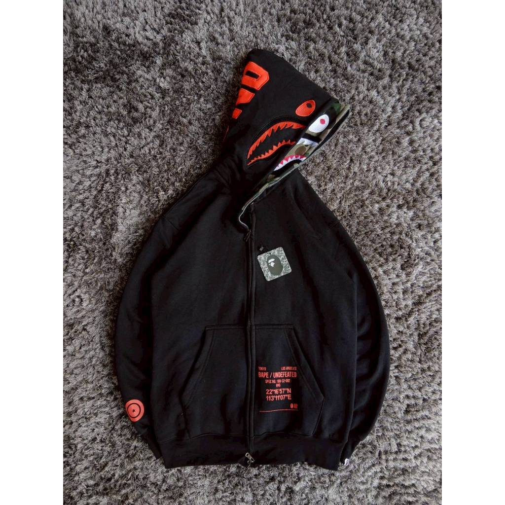 JAKET FULLZIPPER BAPE X UNDEFEATED CAMO DOUBLE HOODIE FULLTAG