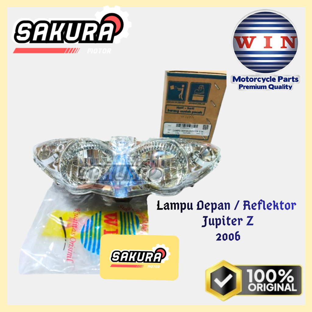 Lampu Depan / Reflektor Jupiter Z 2006 Original WIN