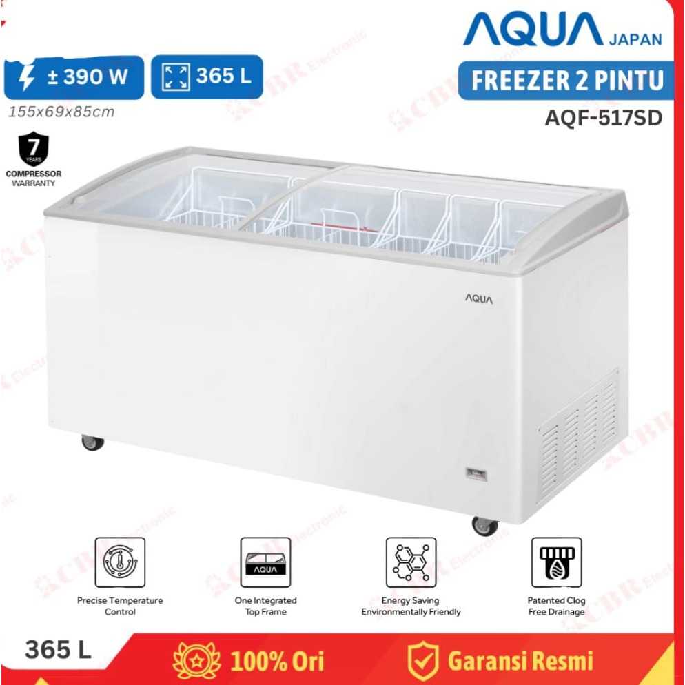 FREEZER SLIDE AQUA AQF-517SD (Sliding Freezer) 365L BATAM