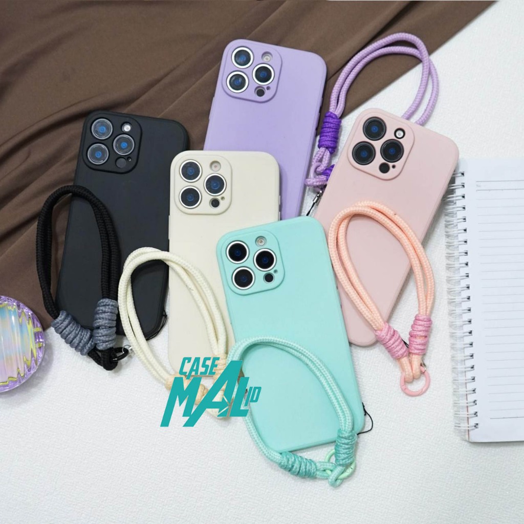 Case Liquid Polos Tali Strap For Hp Vivo Y29 Y04 Y400 V60 60 LITE V50 V50 LITE Y19S V40 LITE Y03 Y28