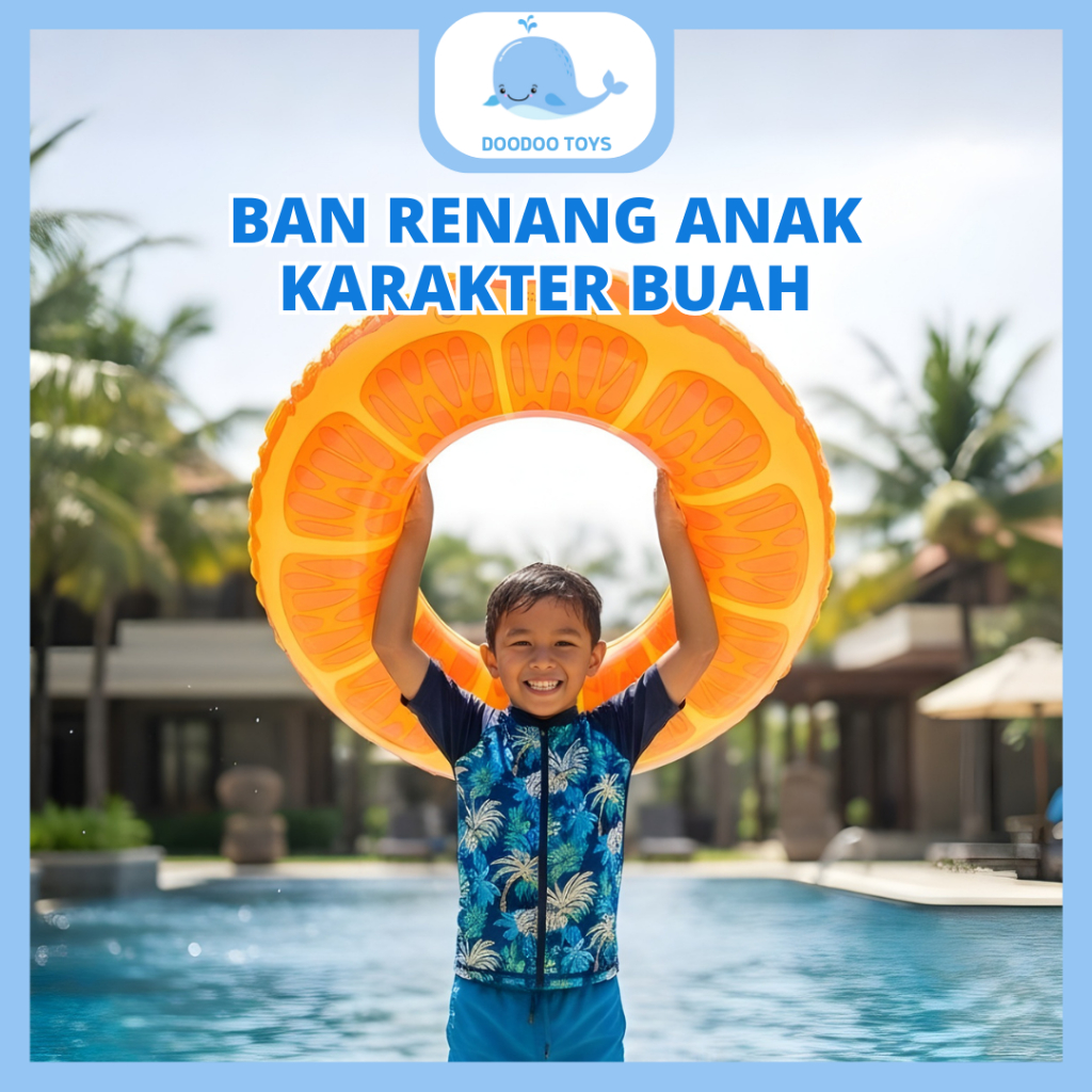 Pelampung Renang Anak & Dewasa Ban Angin Motif Buah ban renang anak dewasa pelampung buah lucu