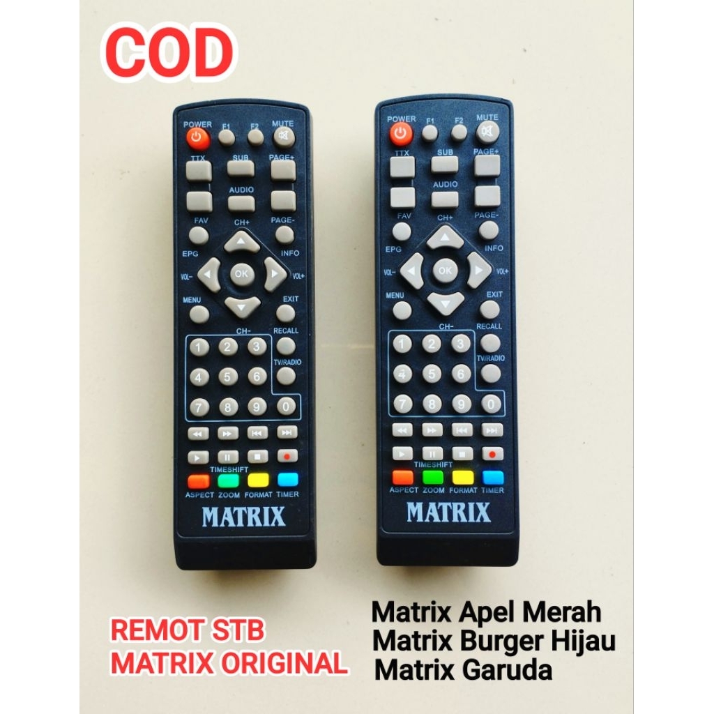 REMOT ORIGINAL STB MATRIX APEL MERAH MATRIX BURGER HIJAU MATRIX GARUDA REMOT BAWAAN ORIGINAL