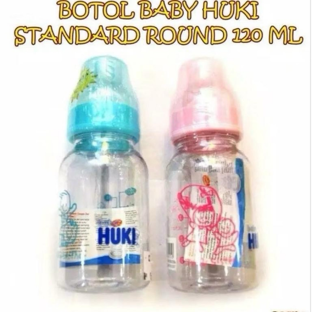 Huki | Botol Susu Bayi Dot Regular - Dot Bulat dan Dot Gepeng