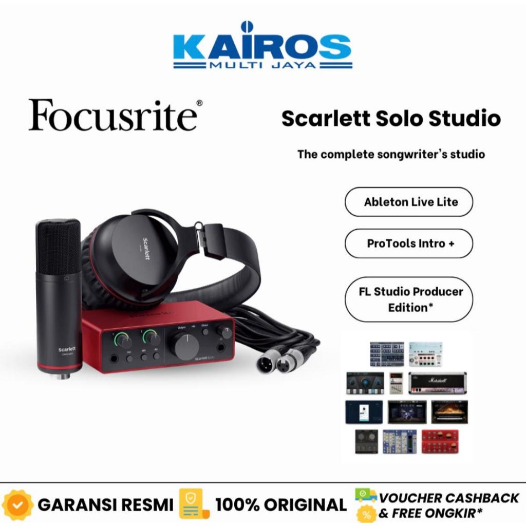 Focusrite Scarlett Solo Studio 4th Gen with CM25 M kIII Microphone and HP60 MkIII Headphone Bundle