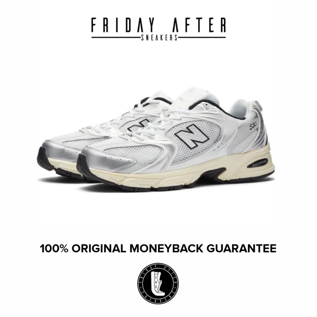 Sepatu Sneakers Pria Wanita New Balance 530 MR530TA White Silver Cream Original Resmi