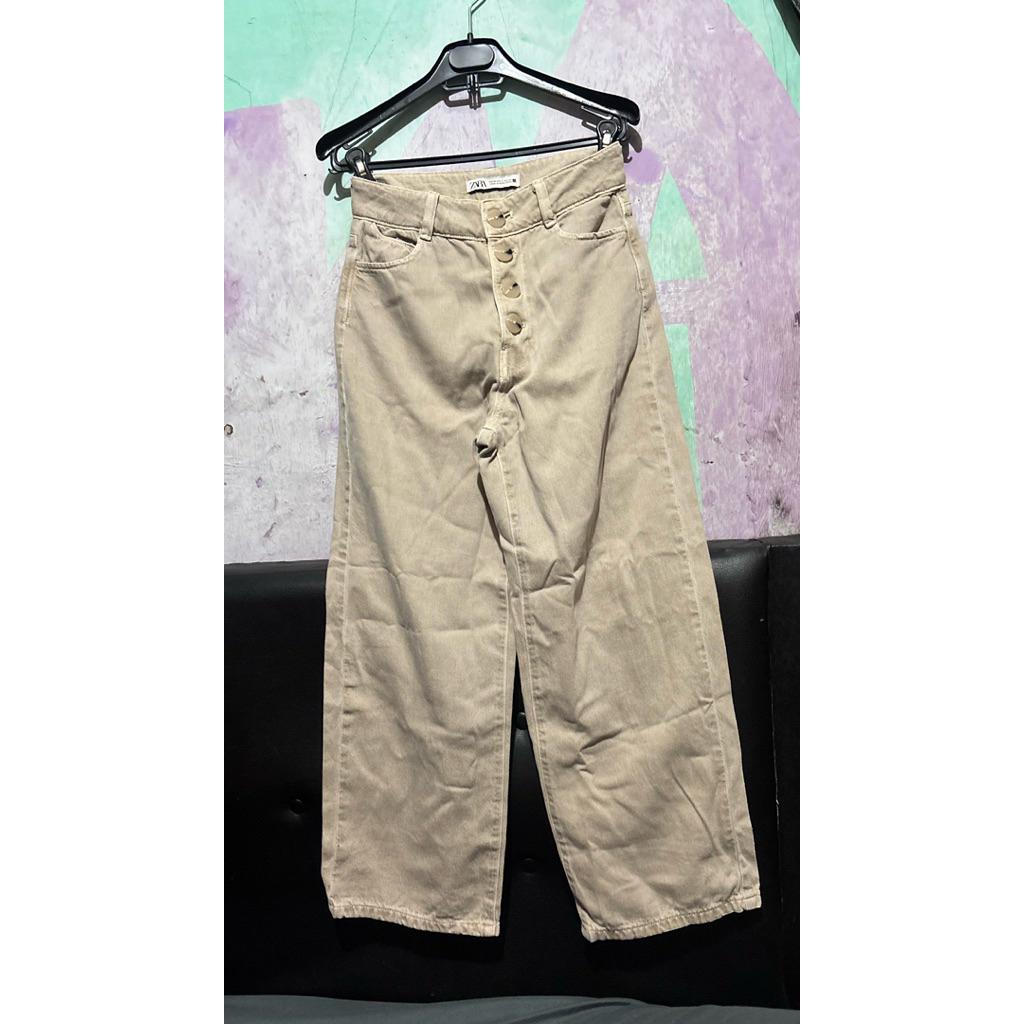 Celana denim kulot wanita brand Zara