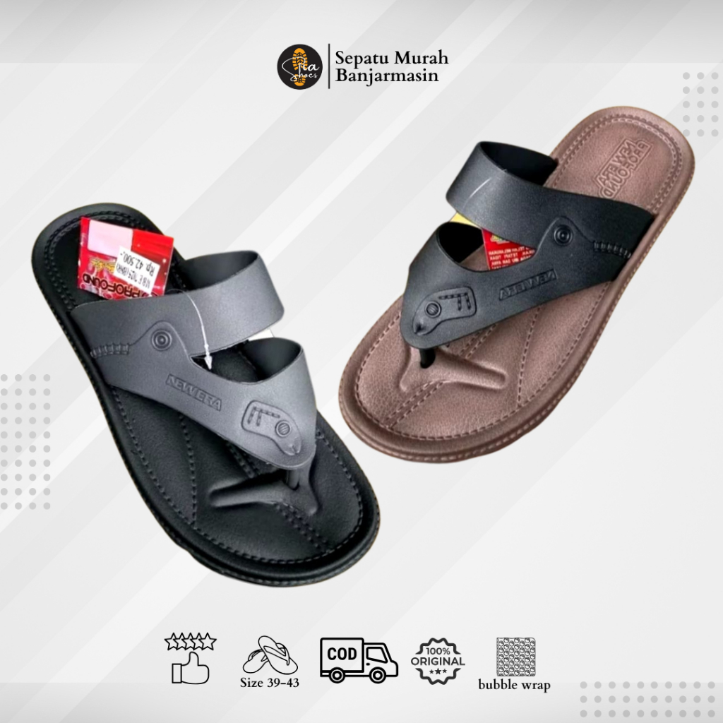 SANDAL NEW ERA PRIA / SANDAL NEW ERA KARET SLIP ON / Sandal Jepit Anti Licin & Air - MB E 7025E