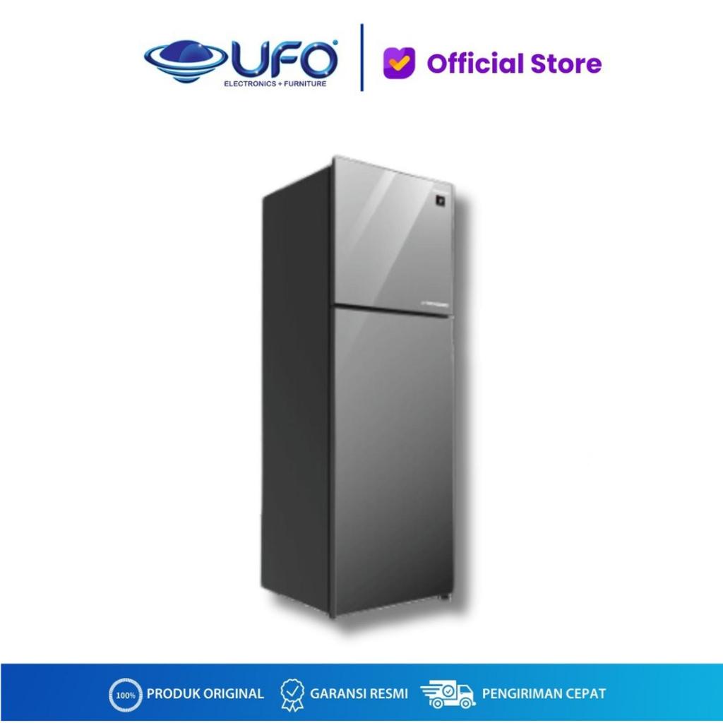 Sharp Kulkas 2 Pintu 329L SJ-456GI-MS Shine Series