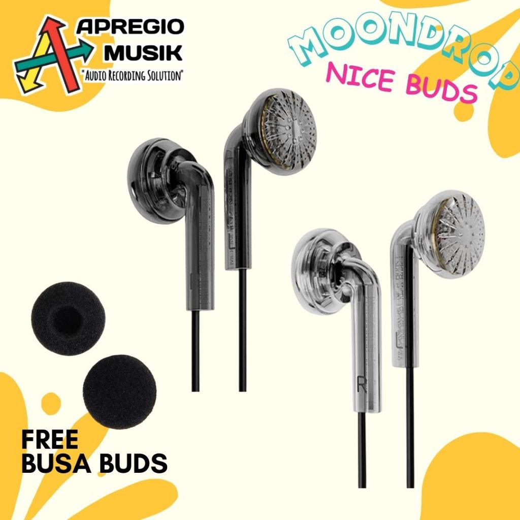 Moondrop NICEBUDS / NICE BUDS 15.4mm Dynamic Driver Flathead Earphone Earbud