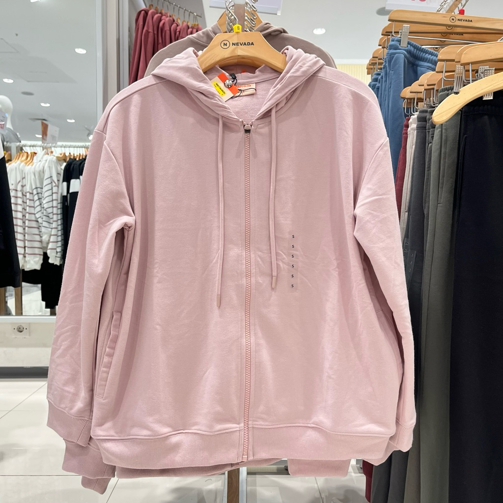 Jaket Hoodie Zipper Nevada Wanita