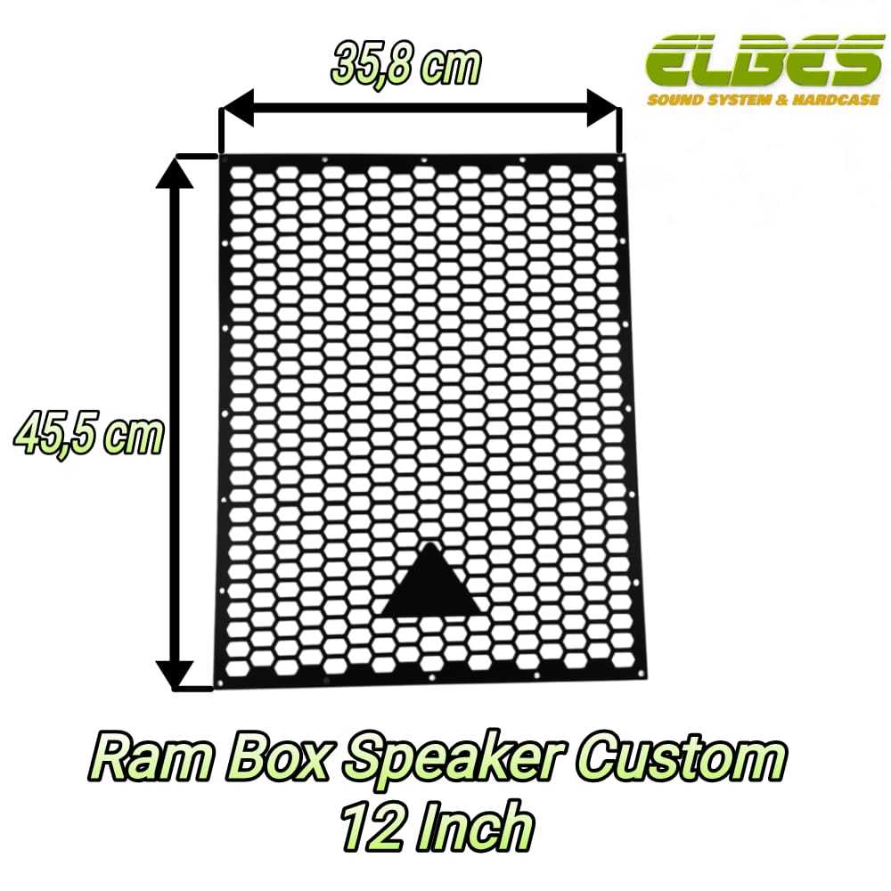 Ram gril box speaker 12in subwofer laser cutting plat 1,4mm