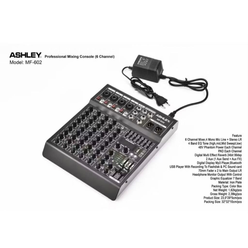 Mixer 6Chanel Ashley MF-602 ORIGINAL