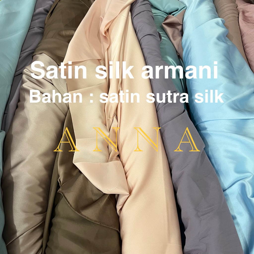 kain satin sateen sutra silky silk armani | harga per 50cm