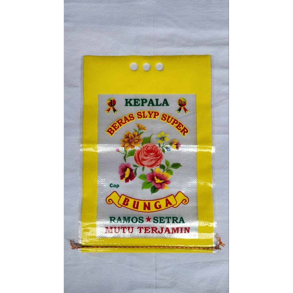 Karung Beras Laminasi Merk Bunga 5kg