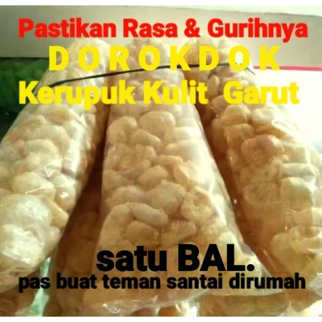 KRUPUK KULIT SAPI. DOROKDOK .asli garut. kemasan besar 250gram COCOK BUAT TEMAN SANTAI DIRUMAH SEKEL