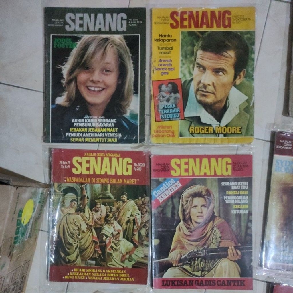 MAJALAH CERITA BERGAMBAR " SENANG " KELUARAN TAHUN : 1976,1977,1978.