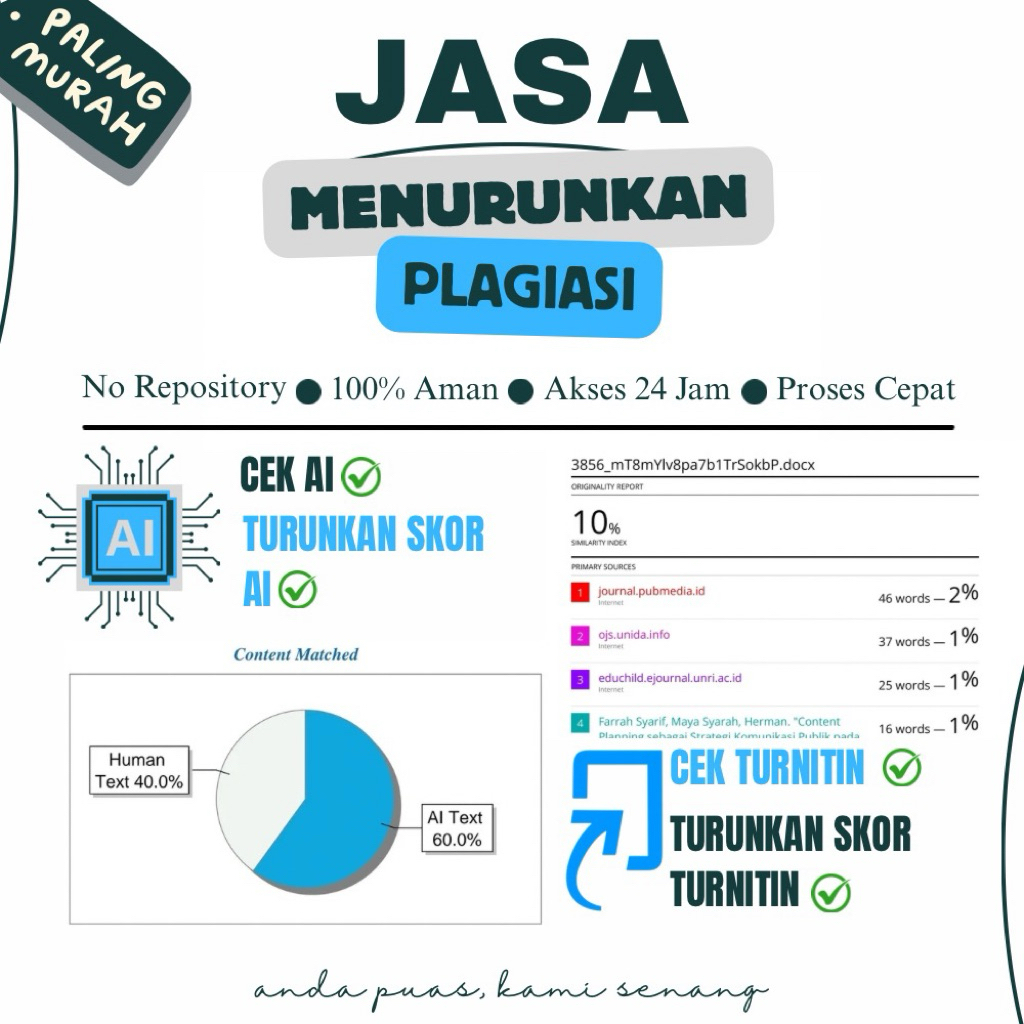 Turunkan skor turnitin dan skor AI