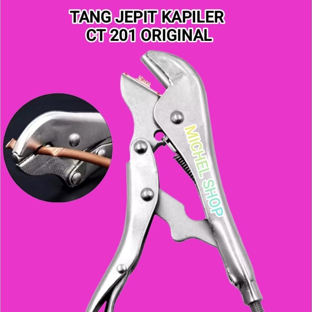TANG JEPIT KAPILER KULKAS AC 7 INCH / TANG PRESS KAPILER ORI/ PINCH OFF PLIERS CT 201