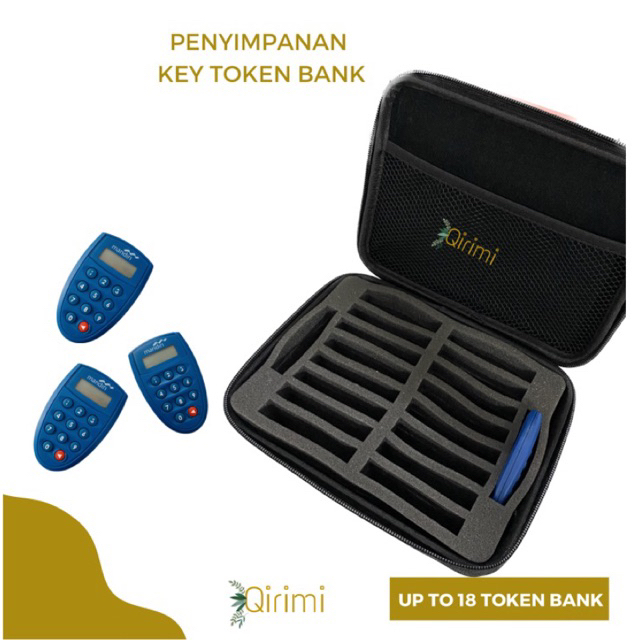 TAS TEMPAT PENYIMPANAN KEY TOKEN BANK FOAM PORTABLE / KEY BCA MANDIRI CASE - SIZE L ISI 18 TOKEN BAN