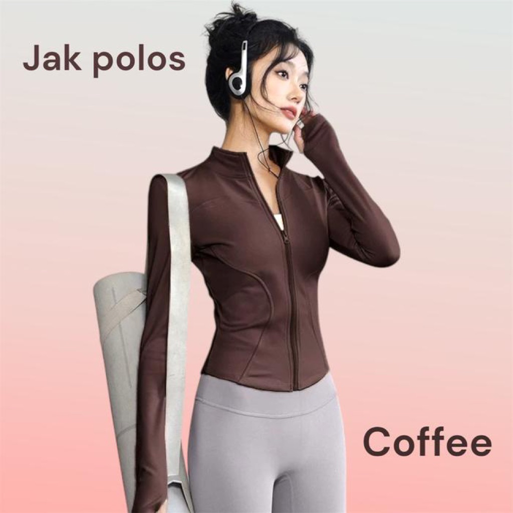 Jaket Olahraga Wanita Owngrace - Polos Lengan Panjang, Nyaman Dipakai, Cepat Kering