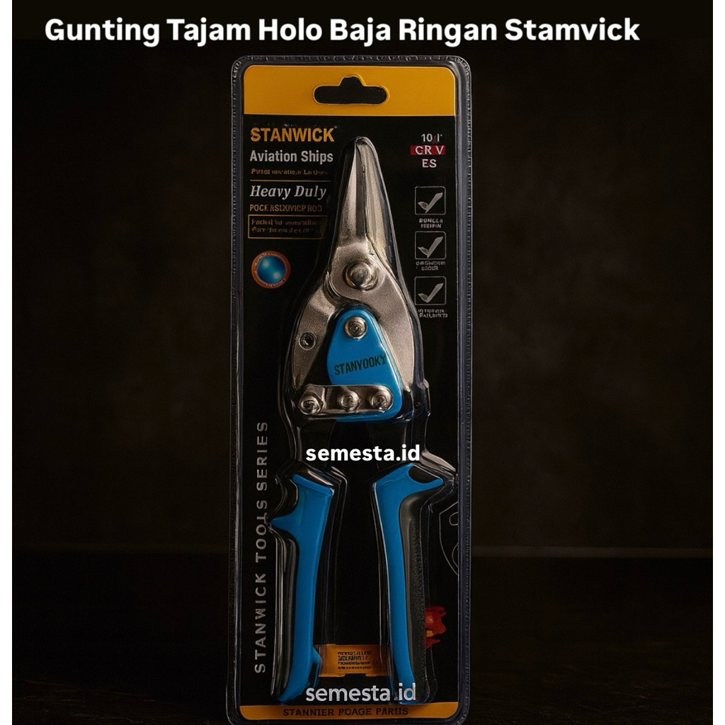 Gunting Seng Holo galvalum 10" Stamvick | Gunting Baja Ringan | Gunting Holo Baja | Gunting Holo Gal