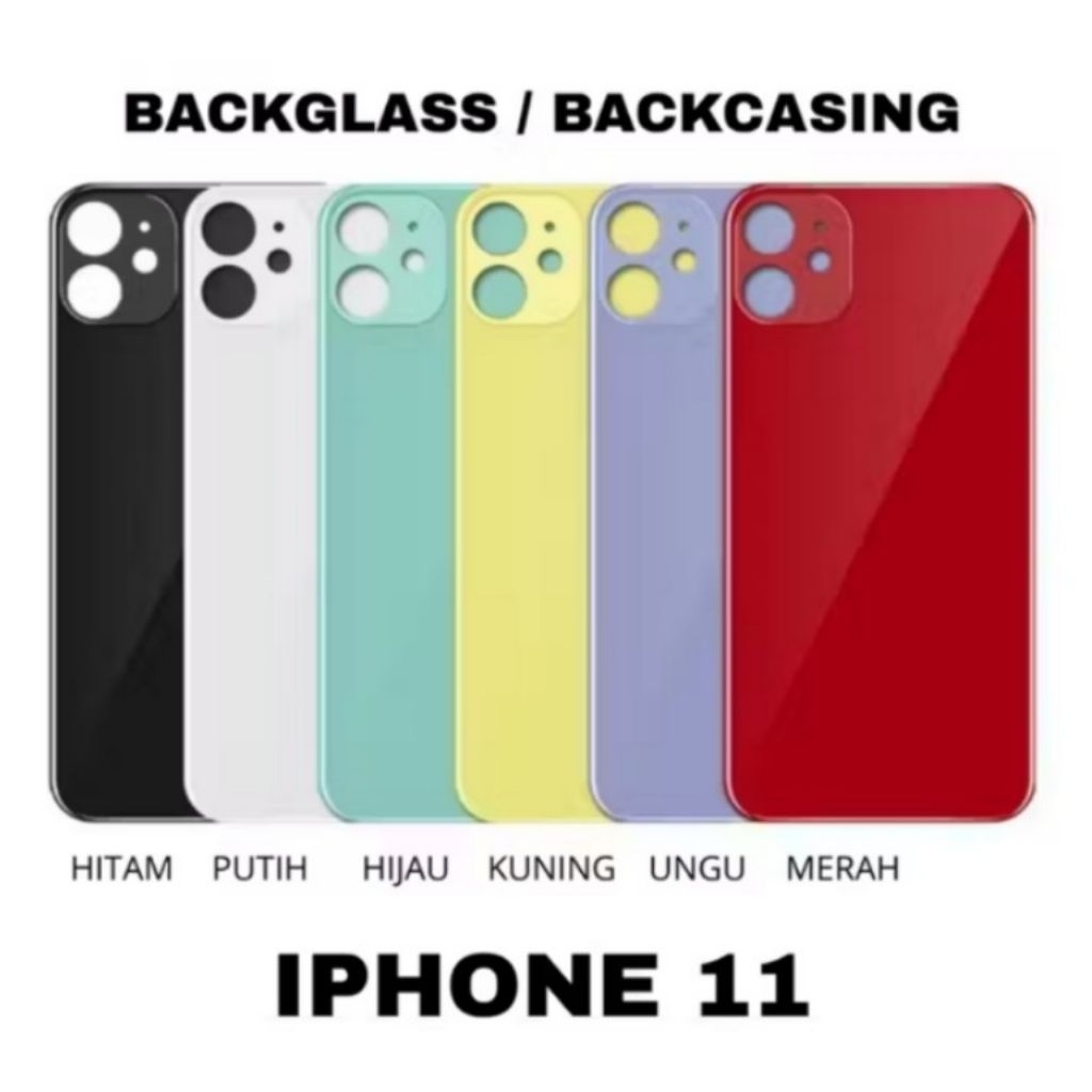 BACKGLASS BACKDOOR IPHON 11 TUTUP BELAKANG