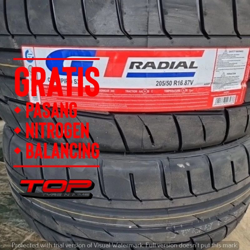 Ban Semislick R16 GTradial 205 50 Ring16 Ban Brio Jazz Calya