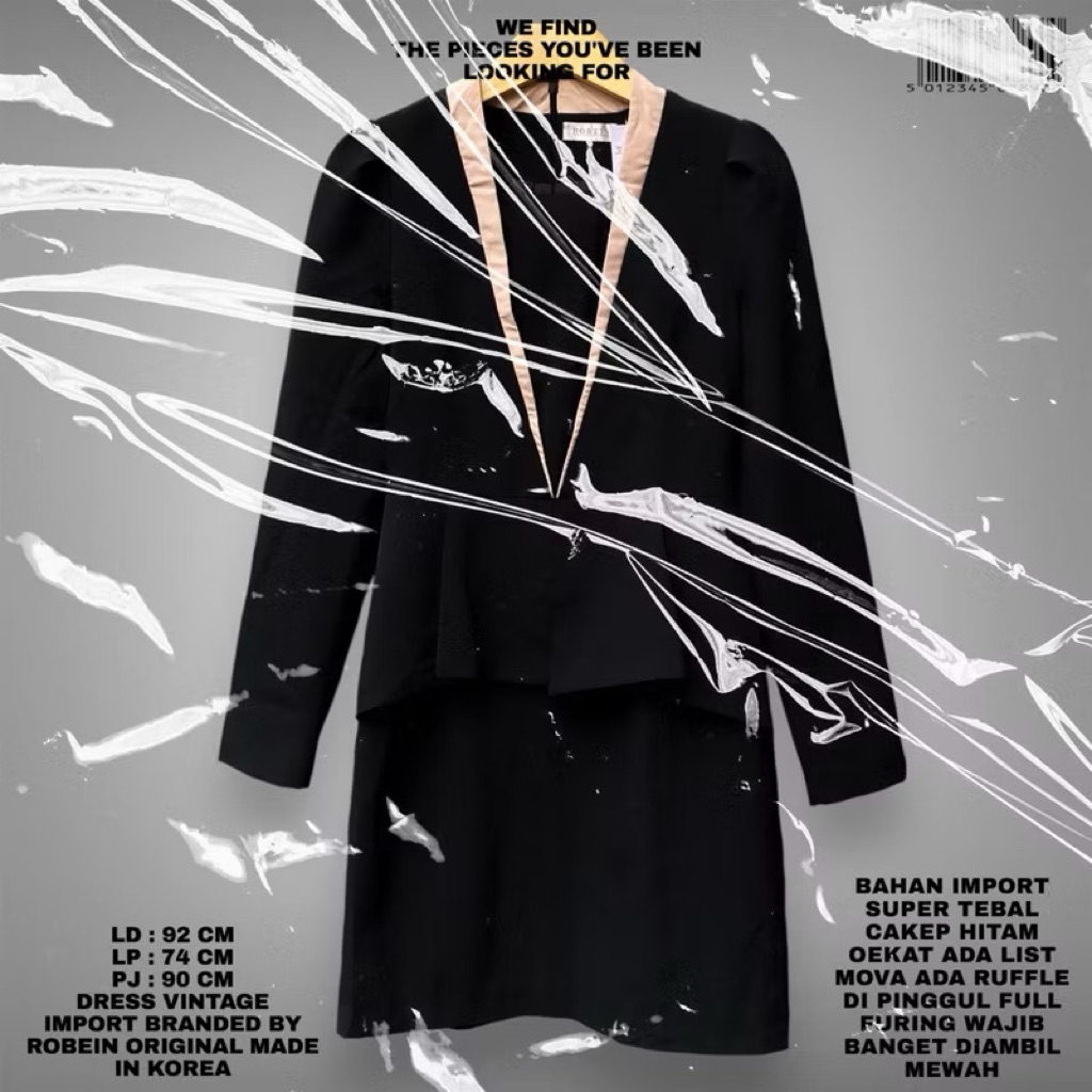 ROBEIN ORIGINAL KOREAN DRESS PREMIUM/DRESS BLAZER TEBAL KOREAN LOOK/DRESS BLAZER FORMAL OFFICE KOREA