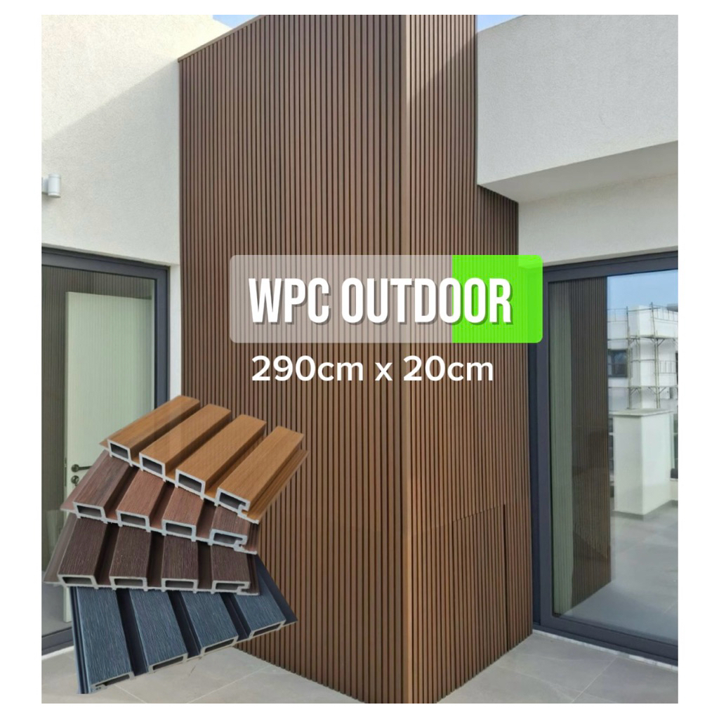WPC PANEL OUTDOOR WOOD PANEL WALLPANEL DINDING | PAGAR | DEKORASI DINDING EXTERIOR