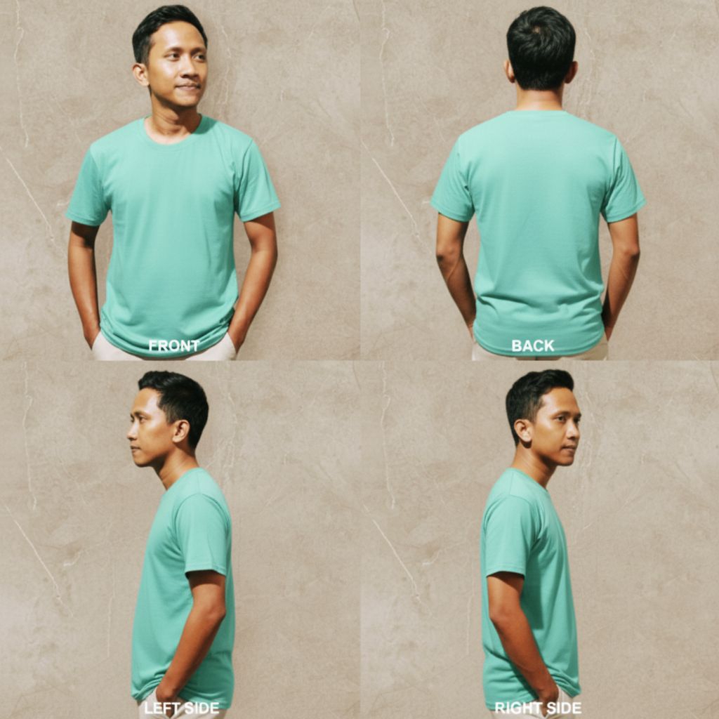 Kaos Polos Kualitas Premium Combed 24s - Hijau tosca muda