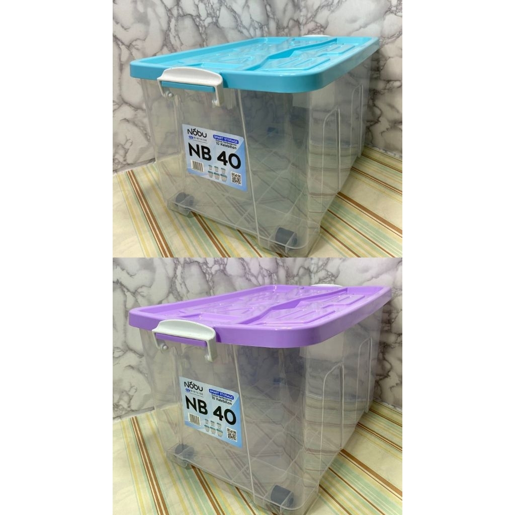CONTAINER BOX 40LITER | BOX PENYIMPANAN BENING TRANSPARAN