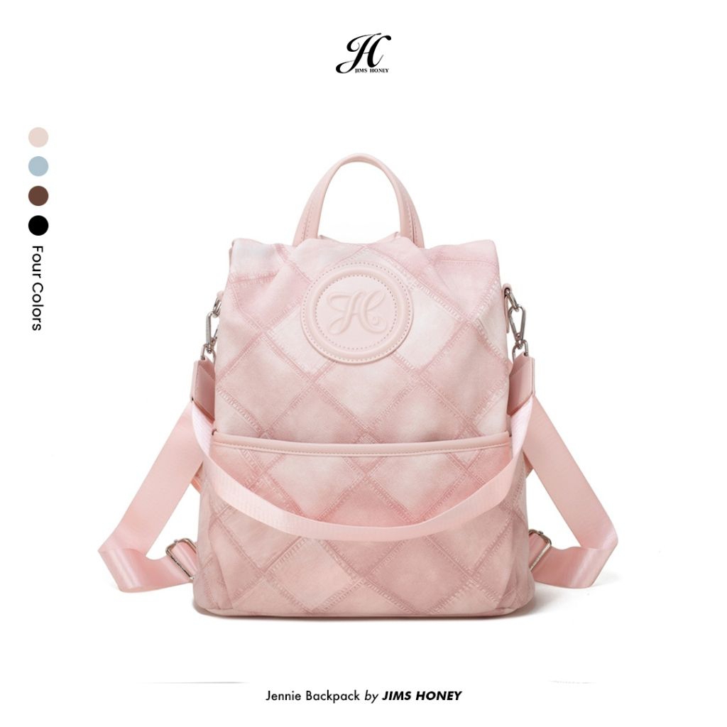 Tas Ransel Jennie Pink Backpack by Jims Honey