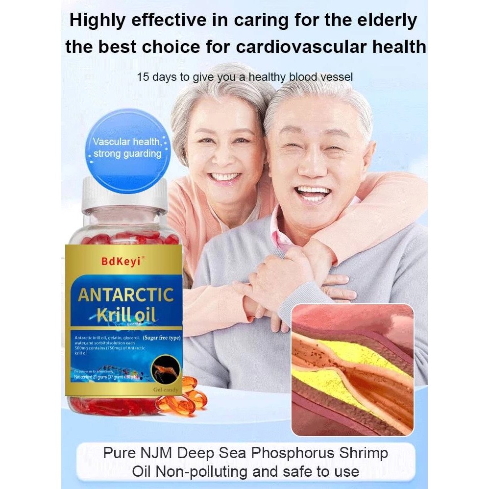 Minyak Krill Antartika 60 Kapsul Astaxanthin Kapsul Astaxanthin untuk Peningkatan Kardiovaskul