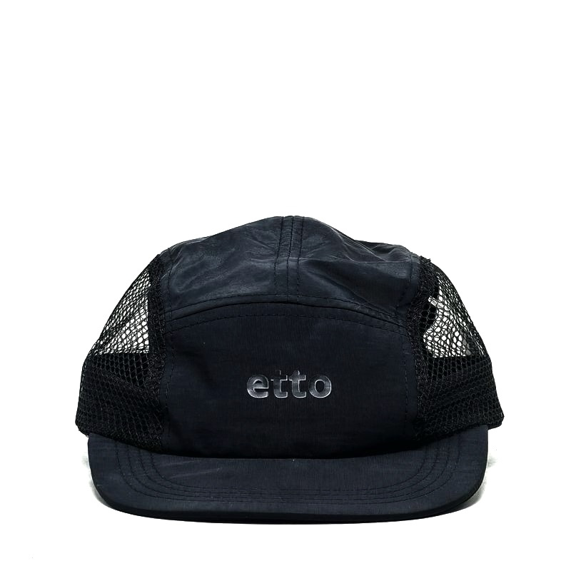 Aremore x Etto | Topi Five Panel Jaring Taslan Black | Etto Black