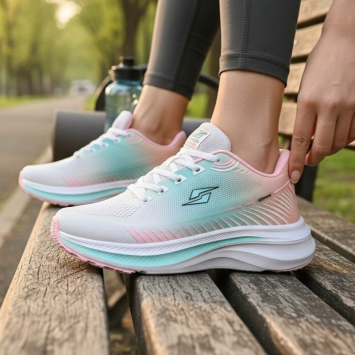 Sepatu Sneakers Sport Wanita Putih Pink Tosca GEMINI ELDORA 36-41